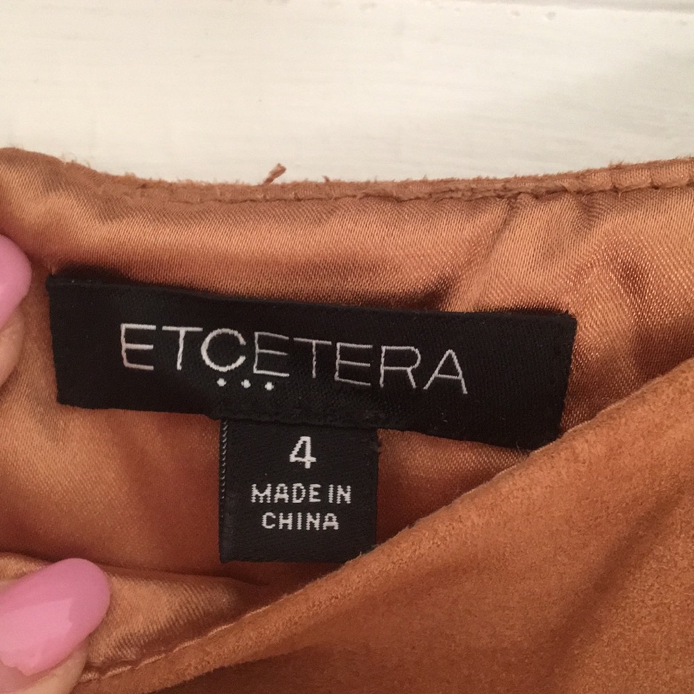 CARLISLE Genuine Suede Fringe Leather Skirt - Picture 6 of 12